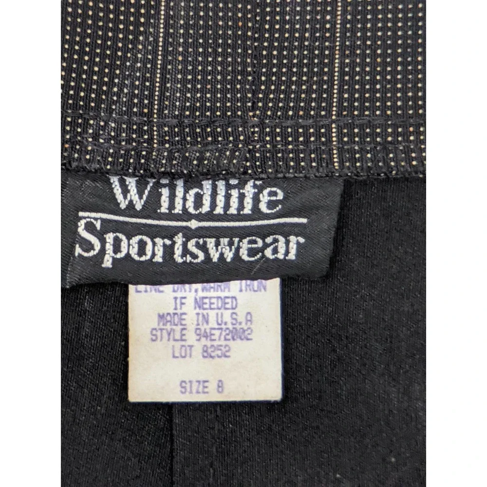 Womens Wildlife Sportswear Pencil Tube Skirt Black Print Professional Y2K Size 8 - Picture 8 of 11